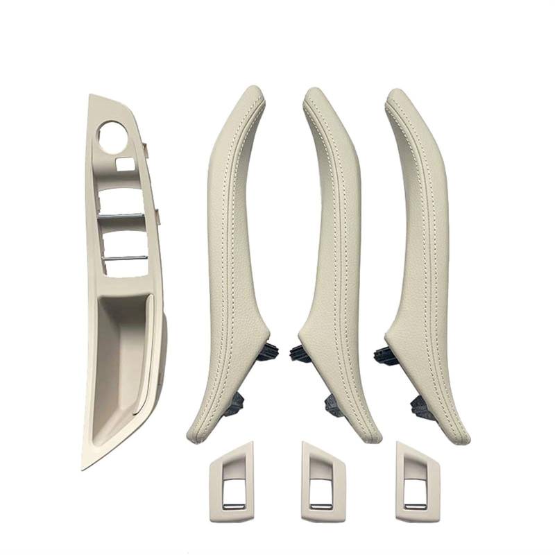 Clynex LHD RHD Armlehne Innenausstattung Leder Türgriff Baugruppe 7-teiliges Set, for, for 5er F10 F11 F18 520i 523i 525i 528i 535i 2010-2017 5141 7225 865 5141 7225 867 Auto-Innentürgriff(LHD Oyster von Clynex