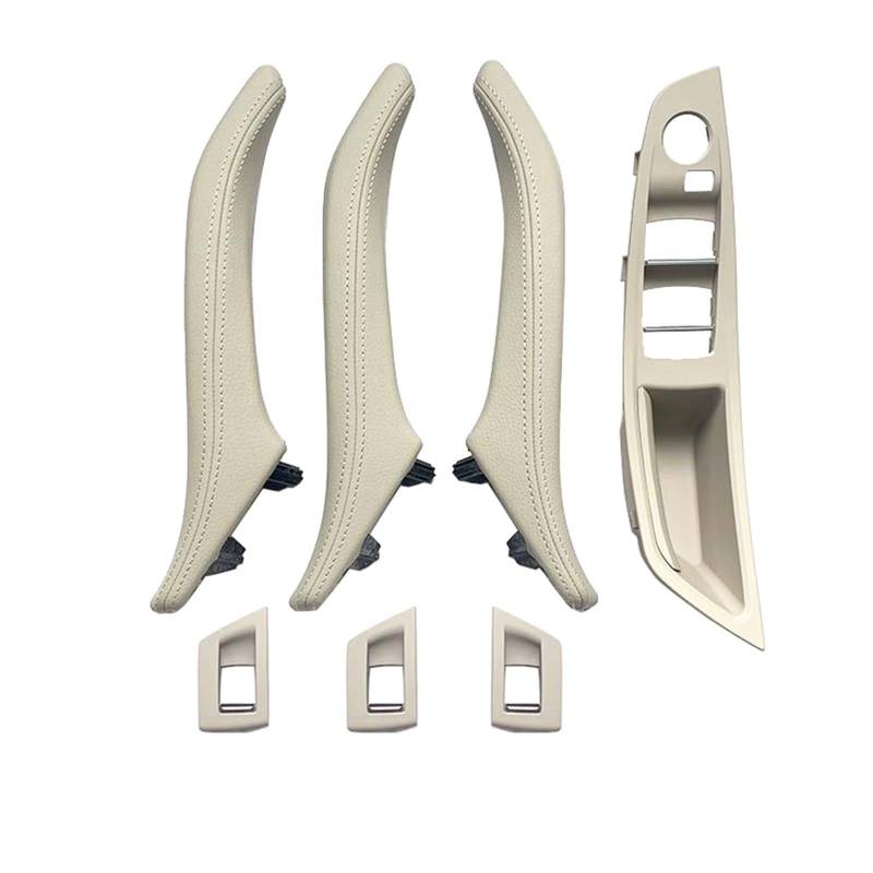 Clynex LHD RHD Armlehne Innenausstattung Leder Türgriff Baugruppe 7-teiliges Set, for, for 5er F10 F11 F18 520i 523i 525i 528i 535i 2010-2017 5141 7225 865 5141 7225 867 Auto-Innentürgriff(RHD Oyster von Clynex