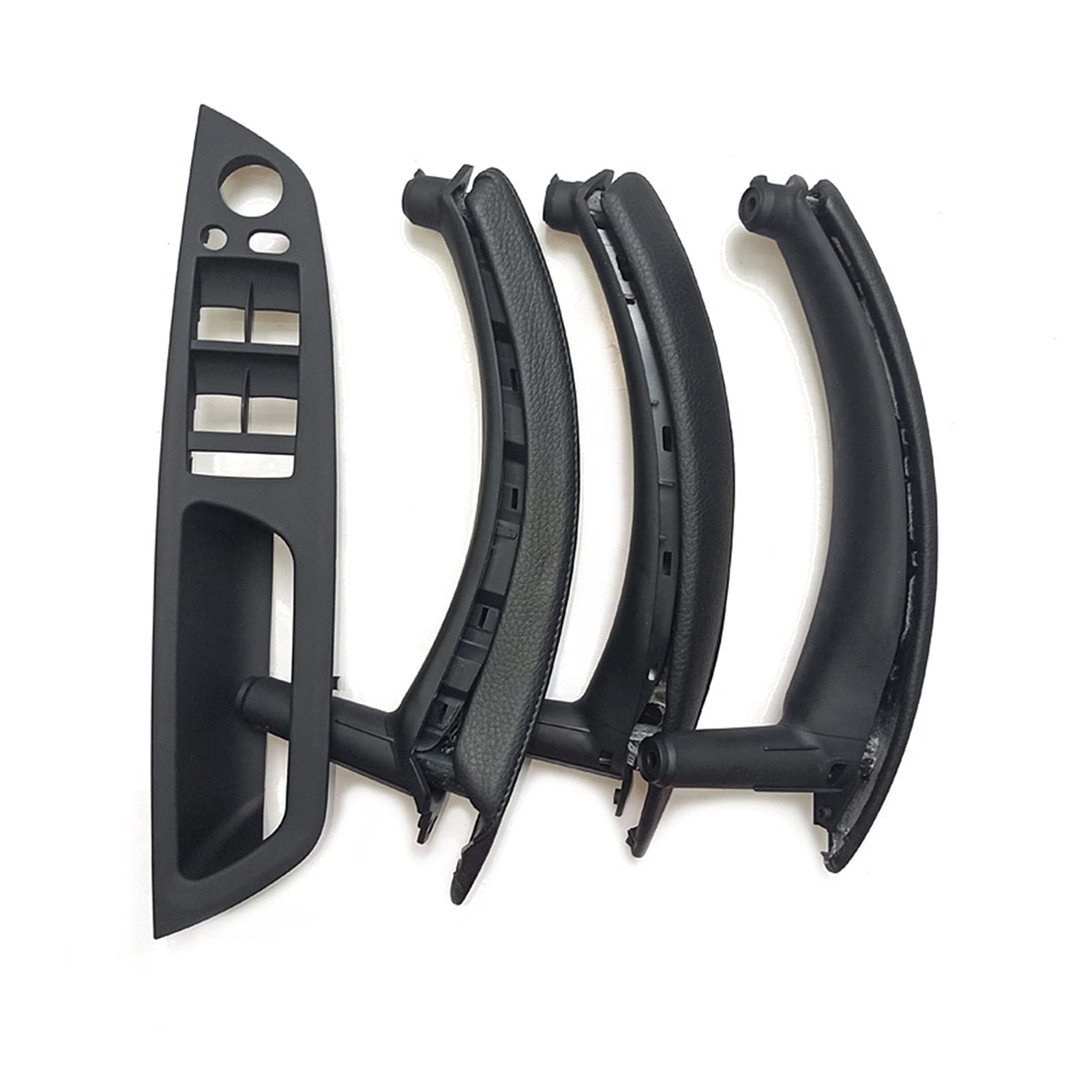 Clynex LHD RHD Fensterschalterfeld Leder Türgriffabdeckung Baugruppe 7-teiliges komplettes Set, for, for X5 X6 E70 E71 E72 2007-2013 Auto-Innentürgriff(LHD Black) von Clynex