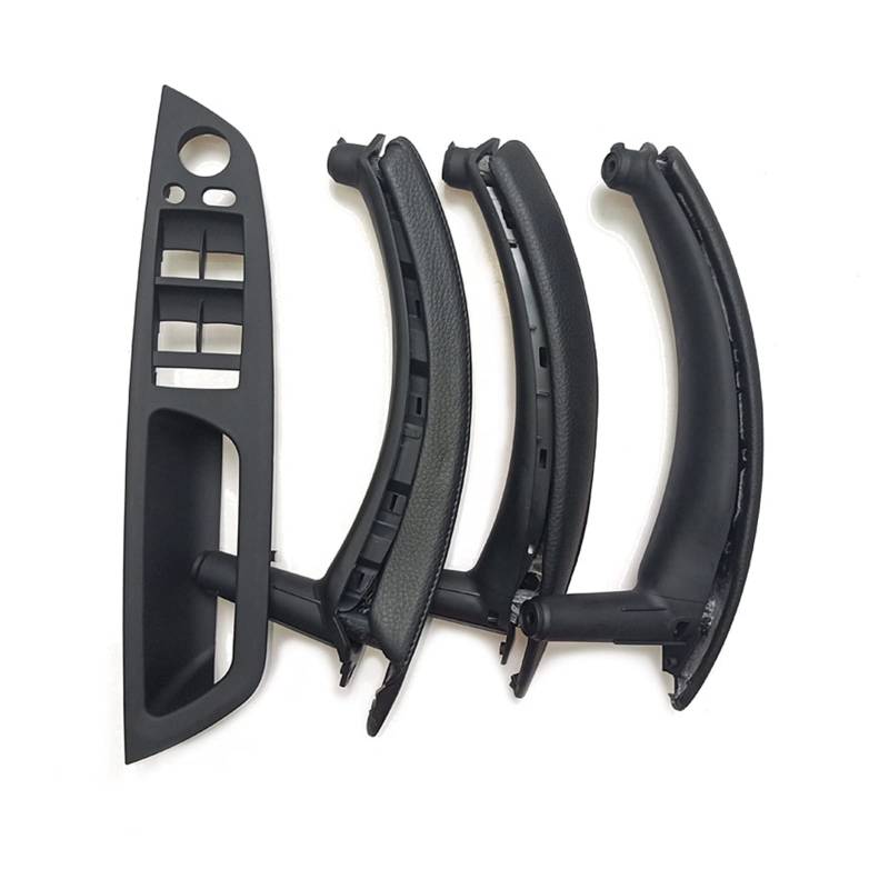 Clynex LHD RHD Fensterschalterfeld Leder Türgriffabdeckung Baugruppe 7-teiliges komplettes Set, for, for X5 X6 E70 E71 E72 2007-2013 Auto-Innentürgriff(LHD Black) von Clynex