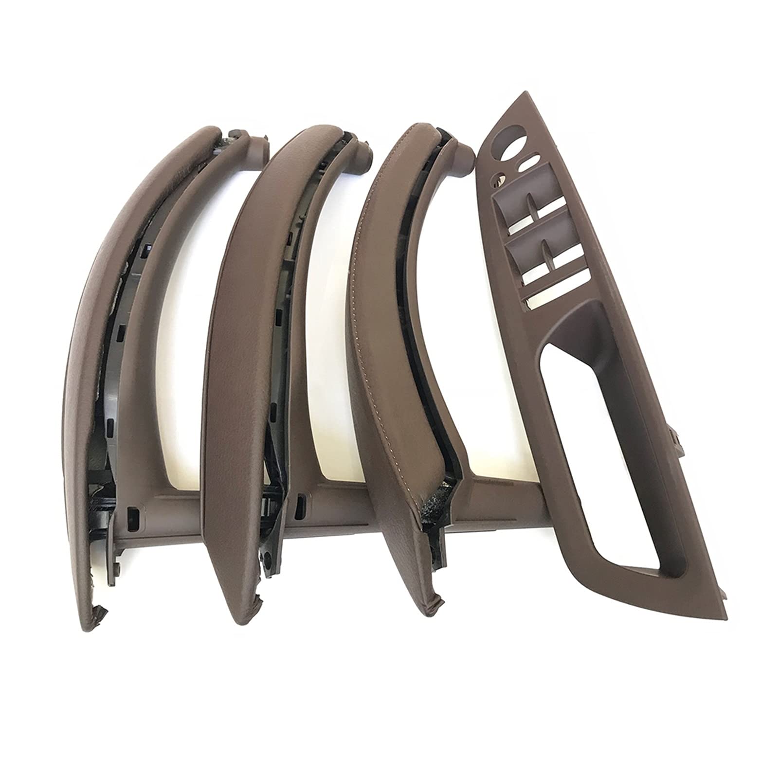 Clynex LHD RHD Fensterschalterfeld Leder Türgriffabdeckung Baugruppe 7-teiliges komplettes Set, for, for X5 X6 E70 E71 E72 2007-2013 Auto-Innentürgriff(RHD Moka) von Clynex