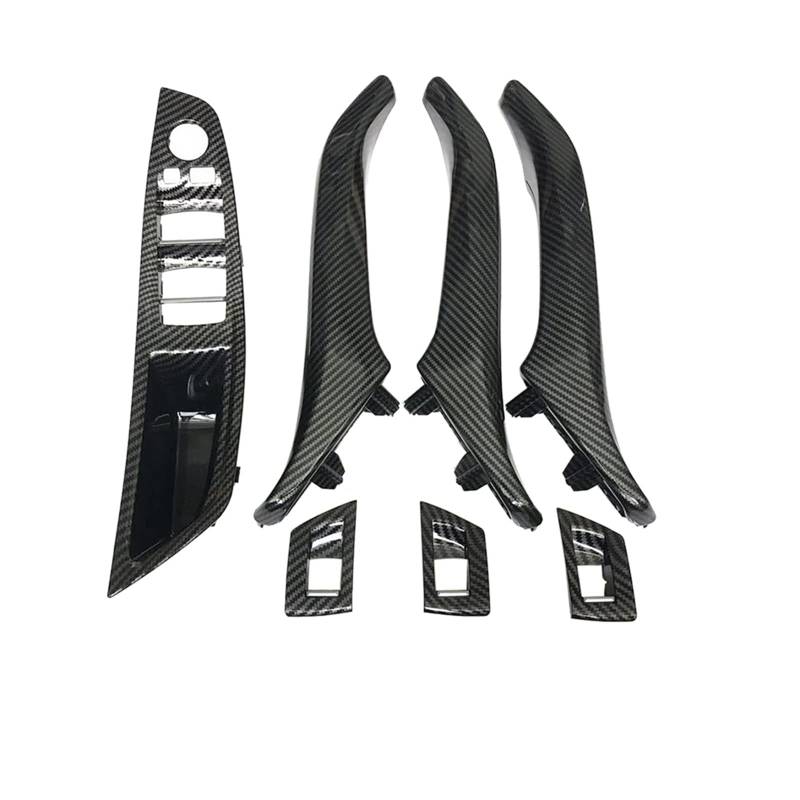 Clynex LHD RHD Innentürgriff aus Kohlefaser, 7-teiliges Set, for, for 5er F10 F11 F18 520i 523i 525i 528i 535i Auto-Innentürgriff(LHD Assembly Set) von Clynex