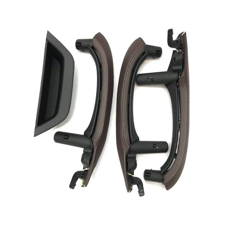 Clynex LHD RHD Innentürgriff mit Lederbezug, komplettes Set, for, for X3 X4 F25 F26 2010-2016 Auto-Innentürgriff(LHD 7PCS Moka) von Clynex