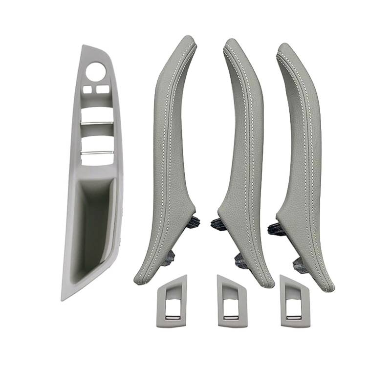 Clynex LHD RHD Innentürgriffbaugruppe aus Leder for Linke und rechte Fahrerseite, for, for 5er F10 F11 F18 520i 523i 525i 528i 535i 2010-2017 Auto-Innentürgriff(LHD Gray) von Clynex