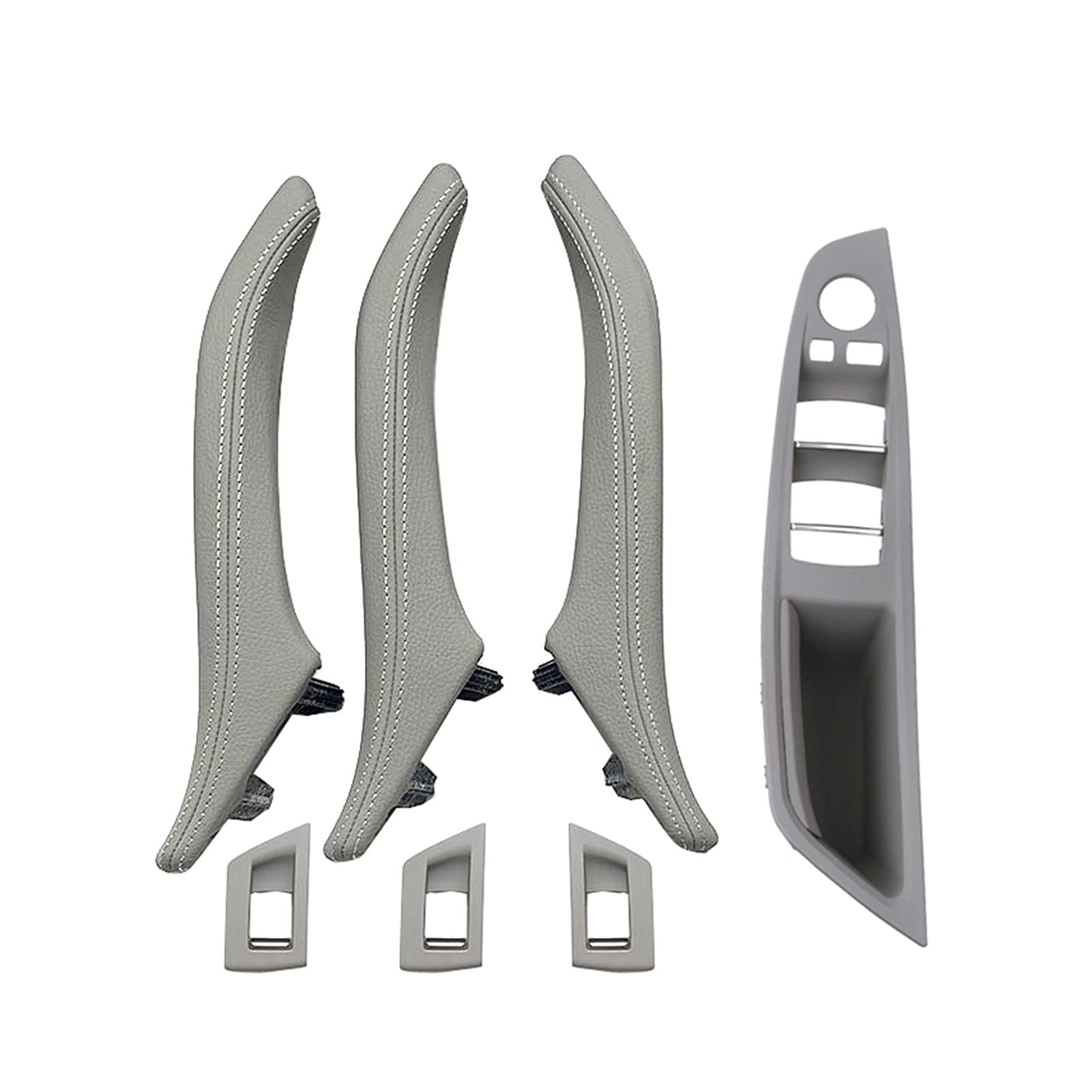 Clynex LHD RHD Innentürgriffbaugruppe aus Leder for Linke und rechte Fahrerseite, for, for 5er F10 F11 F18 520i 523i 525i 528i 535i 2010-2017 Auto-Innentürgriff(RHD Gray) von Clynex