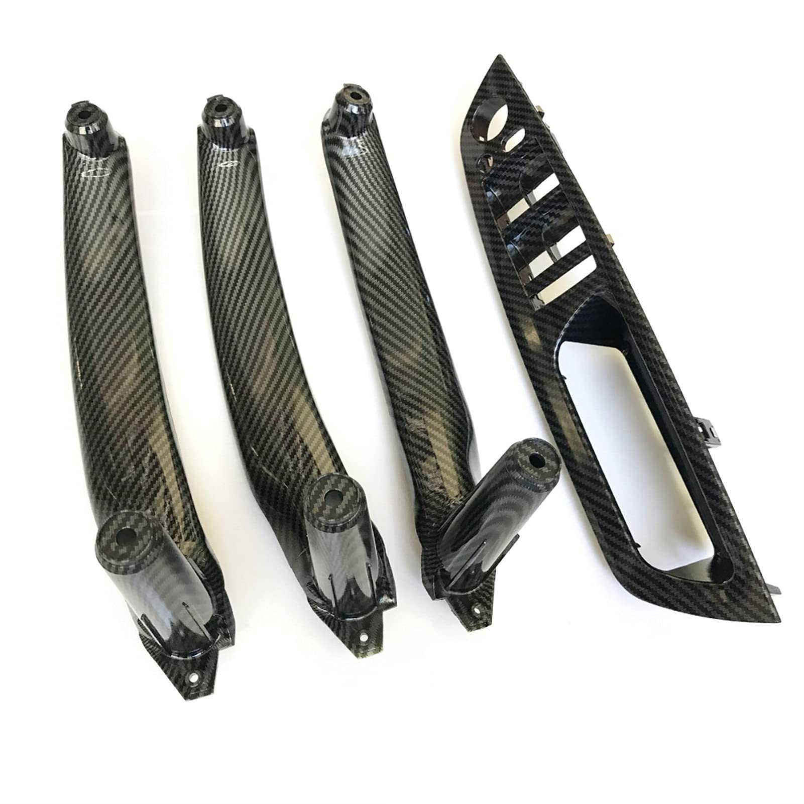 Clynex LHD RHD Verbesserter Innentür-Armlehnenverkleidungs-Zuggriffsatz Ersatz, for, for X5 X6 E70 E71 E72 2007-2013 Auto-Innentürgriff(Carbonfiber RHD Set) von Clynex