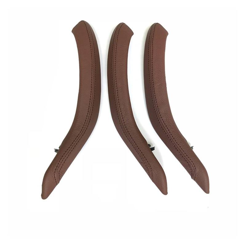 Clynex LHD RHD Verbesserter Innentürgriff-Außenlederbezugssatz, for, for X5 X6 F15 F16 2014-2018 Auto-Innentürgriff(LHD Red Brown) von Clynex