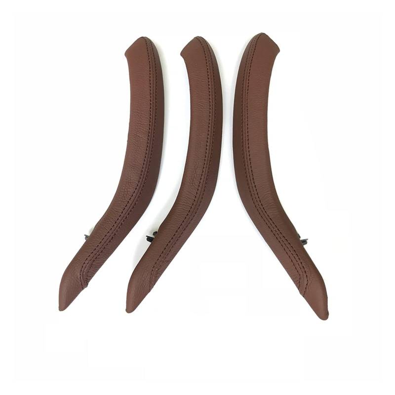 Clynex LHD RHD Verbesserter Innentürgriff-Außenlederbezugssatz, for, for X5 X6 F15 F16 2014-2018 Auto-Innentürgriff(RHD Red Brown) von Clynex