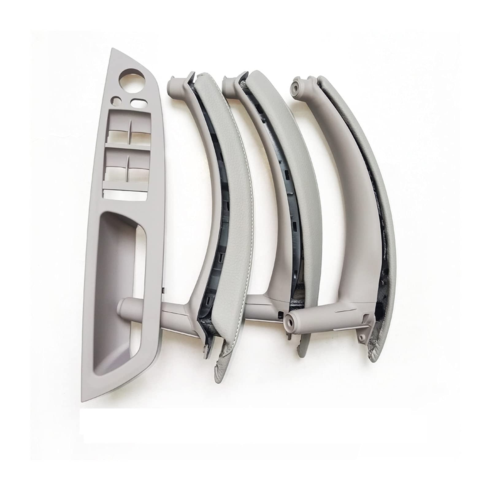 Clynex LHD RHD Verbesserter Innentürgriff mit Lederabdeckung, komplettes Set, for, for X5 X6 E70 E71 E72 2007-2013 Auto-Innentürgriff(LHD Gray) von Clynex