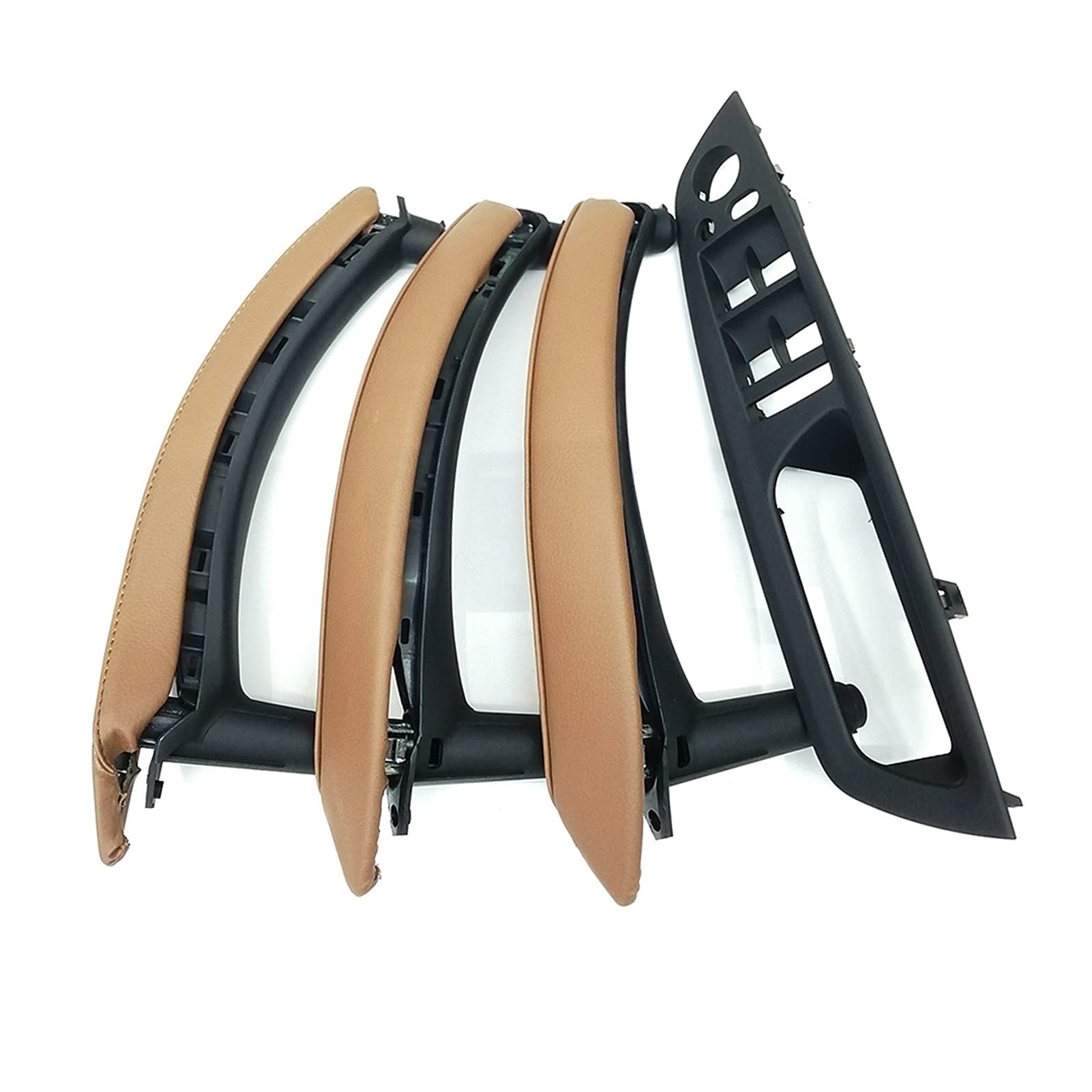 Clynex LHD RHD Verbesserter Innentürgriff mit Lederabdeckung, komplettes Set, for, for X5 X6 E70 E71 E72 2007-2013 Auto-Innentürgriff(RHD Sattel Brown) von Clynex