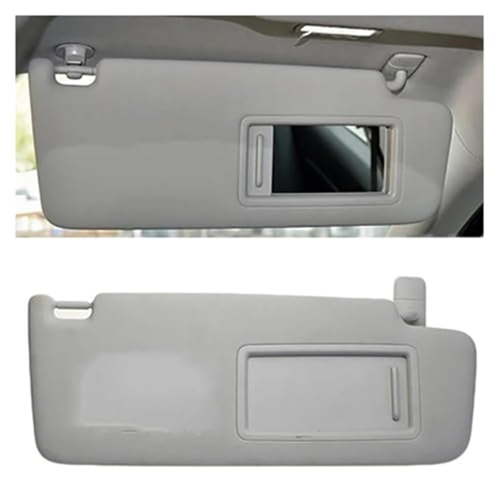 Clynex Linke Fahrerseite, rechte Beifahrerseite, vordere Sonnenblende mit Make-up-Spiegel-Sonnenschutz, for Skoda, for Superb 2016–2019 Auto-Sonnenblende(Grey Passenger) von Clynex