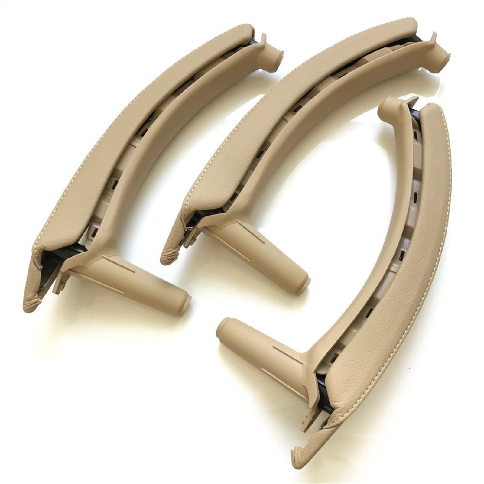 Clynex Linker rechter Innen-Beifahrertürgriff mit Lederbezug-Montagesatz, Ersatz, for, for X5 X6 E70 E71 E72 2007–2013 Auto-Innentürgriff(LHD Beige) von Clynex