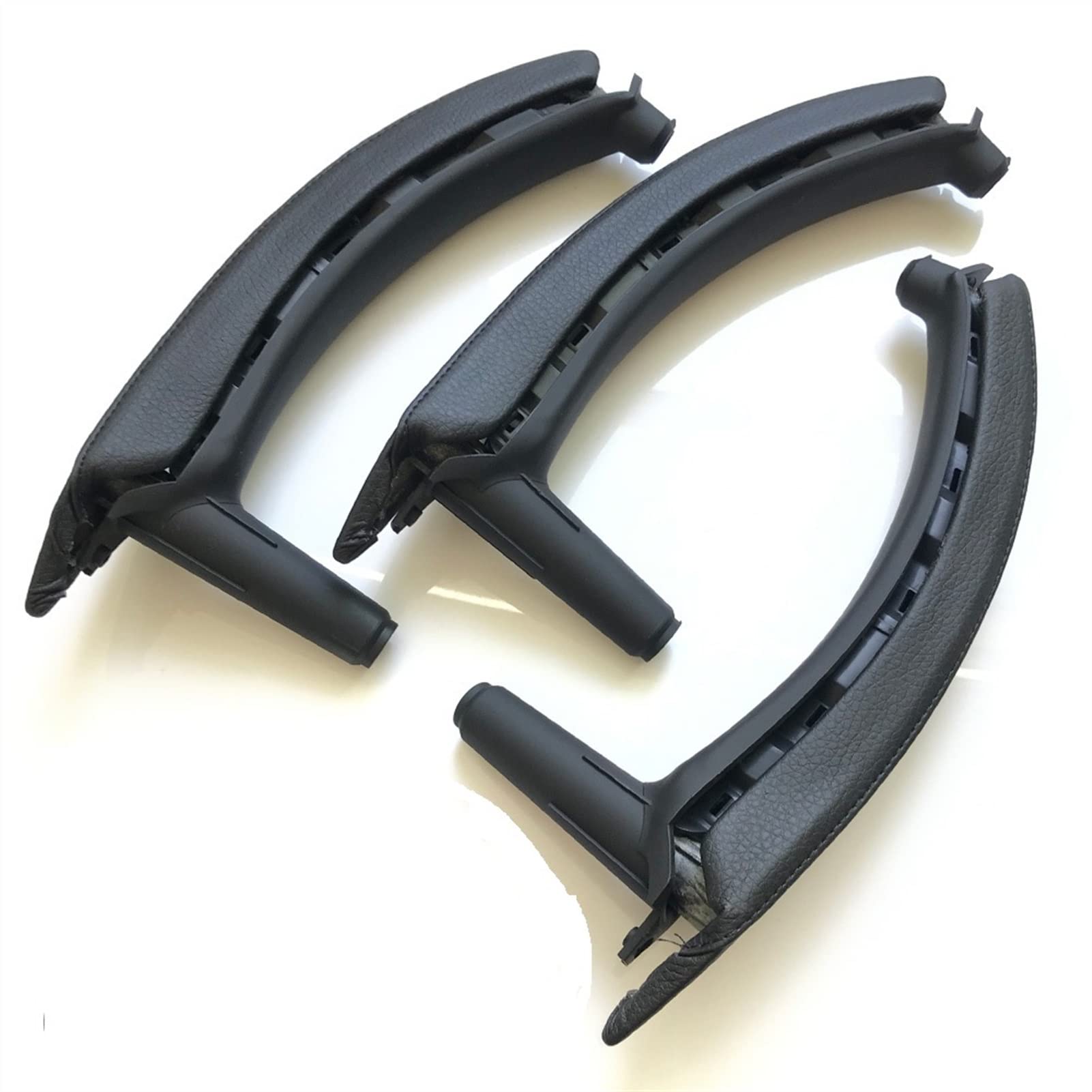 Clynex Linker rechter Innen-Beifahrertürgriff mit Lederbezug-Montagesatz, Ersatz, for, for X5 X6 E70 E71 E72 2007–2013 Auto-Innentürgriff(LHD Black) von Clynex