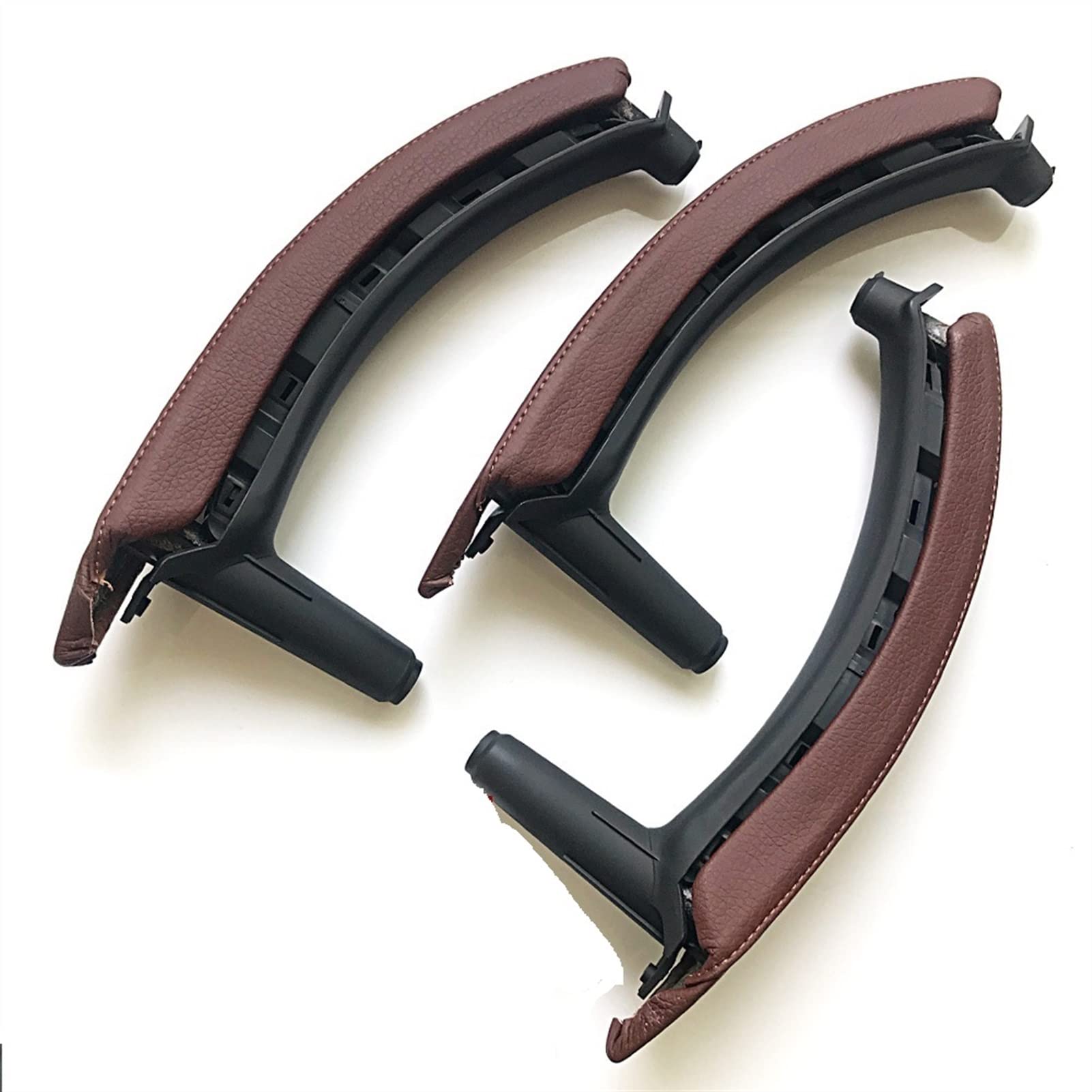 Clynex Linker rechter Innen-Beifahrertürgriff mit Lederbezug-Montagesatz, Ersatz, for, for X5 X6 E70 E71 E72 2007–2013 Auto-Innentürgriff(LHD Brown) von Clynex