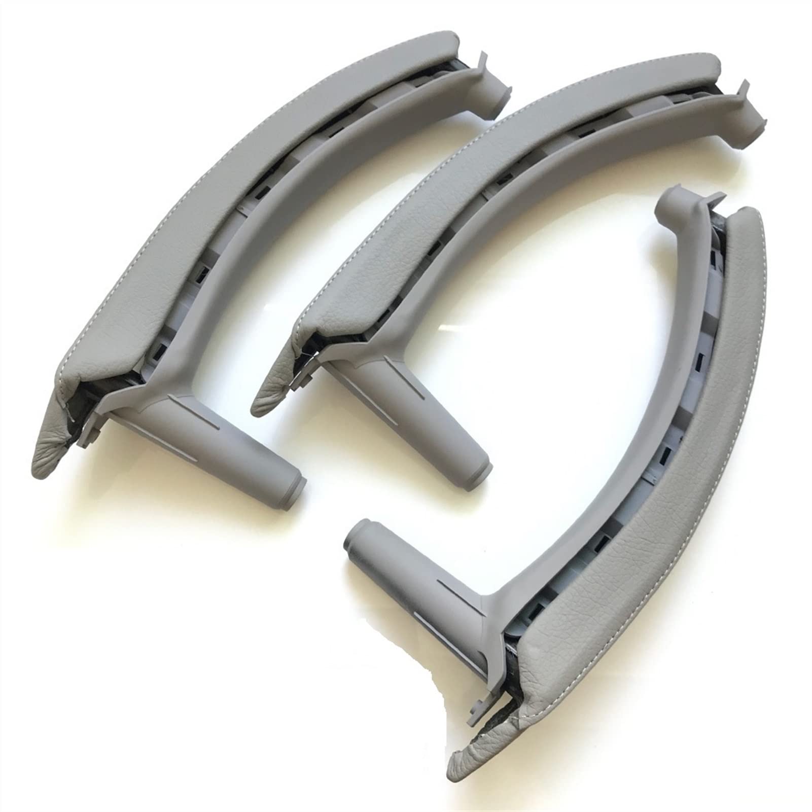 Clynex Linker rechter Innen-Beifahrertürgriff mit Lederbezug-Montagesatz, Ersatz, for, for X5 X6 E70 E71 E72 2007–2013 Auto-Innentürgriff(LHD Gray) von Clynex