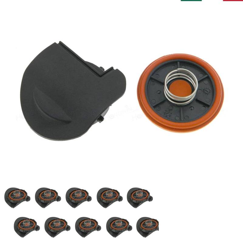 Clynex Neues PCV-Ventildeckel-Reparaturset, Ventilkappe mit Membran, for Peugeot, 207 EP6 VTI, for Citroen, for MINI, Cooper N12 N16 0248.Q5 11127646554 Auto-PCV-Ventildeckel(10PCS) von Clynex