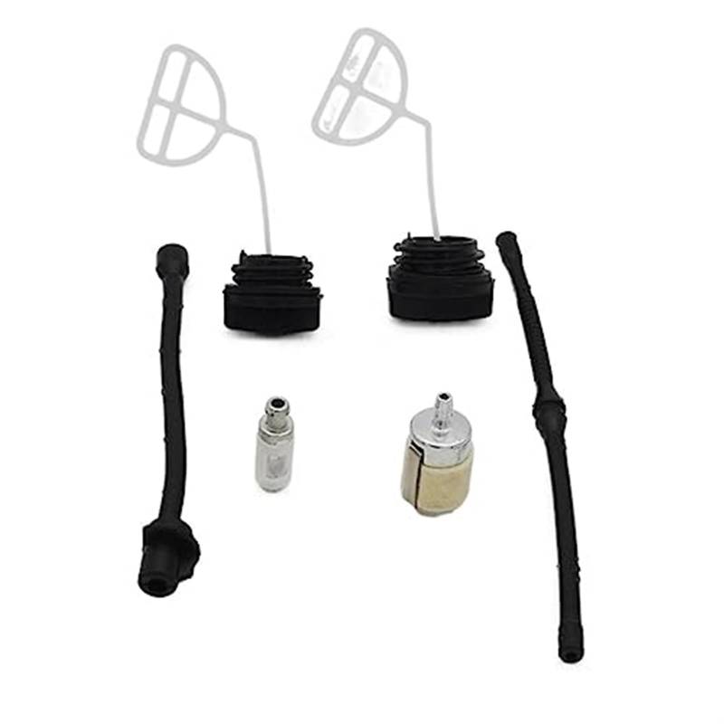 Clynex Öl-Tankdeckel-Öl-Kraftstofffilter-Öl-Kraftstoffrohr-Kit 4500 5200 5800 45cc 52cc 58cc Kettensägen-Gassägen-Ersatz Tankdeckel für Gartenmaschinen von Clynex