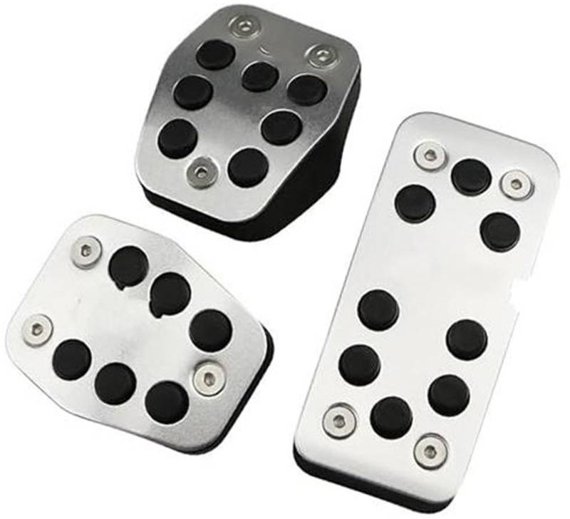 Clynex Pedalauflage, for Focus, 2 MK2 RS ST 2005 2006 2007 2008 2009 2010 2011 Autopedale Abdeckungen Auto Edelstahl Kupplung Gas Bremspedal Fußstützenpolster(Black MT Without Rest) von Clynex