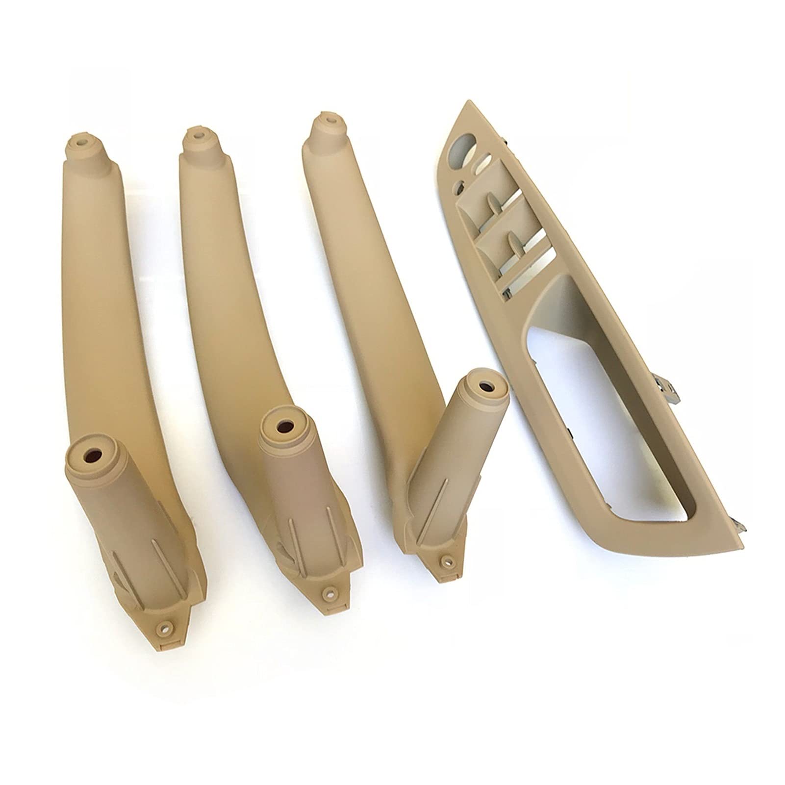 Clynex RHD Innentür-Armlehne for rechte Fahrerseite, kompletter Satz aus Leder, for, for X5 X6 E70 E71 E72 2007-2013 Auto-Innentürgriff(RHD Beige 4pcs) von Clynex