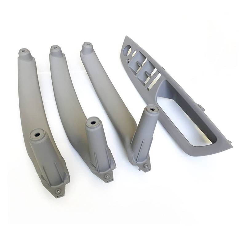 Clynex RHD Innentür-Armlehne for rechte Fahrerseite, kompletter Satz aus Leder, for, for X5 X6 E70 E71 E72 2007-2013 Auto-Innentürgriff(RHD Gray 4pcs) von Clynex