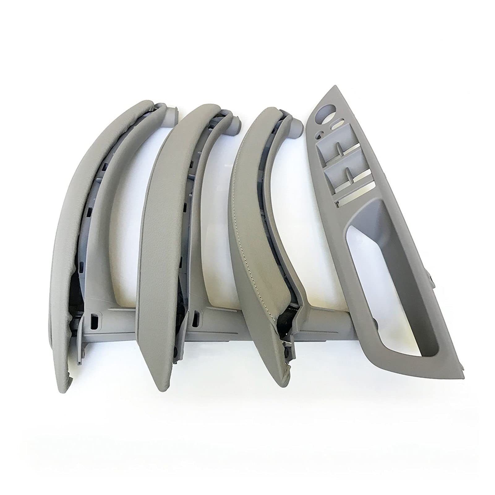 Clynex RHD Innentür-Armlehne for rechte Fahrerseite, kompletter Satz aus Leder, for, for X5 X6 E70 E71 E72 2007-2013 Auto-Innentürgriff(RHD Gray 7pcs) von Clynex
