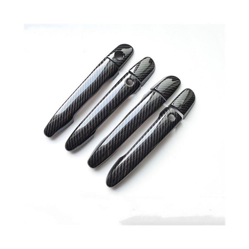 Clynex Rechtslenker, for Mazda, 2 2008–2019, for Mazda, 3 2010–2019, for Mazda, 6 2007–2019, Kohlefaser-Autotürgriffabdeckung, Autozubehör Abdeckung für Außentürgriffe(1 Keyhole 2 Buttons) von Clynex