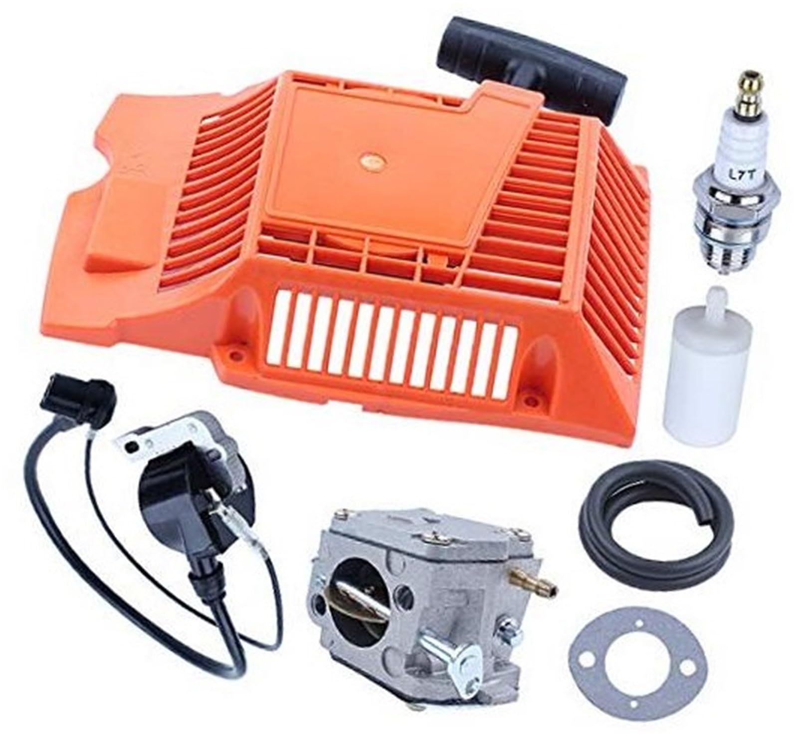 Clynex Rückstoßstarter-Vergaser-Zündspulensatz, for Husqvarna, 268 266 272 272XP mit Kraftstoffschlauchfilter, Zündkerze, Kraftstofffilter, Vergaserdichtung, Ersatzteile, for 503102405, 503615571, 503 Clynex Rückstoßstarter-Vergaser-Zündspulensatz, for Husqvarna, 268 266 272 272XP mit Kraftstoffschlauchfilter, Zündkerze, Kraftstofffilter, Vergaserdichtung, Ersatzteile, for 503102405, 503615571, 503 von Clynex