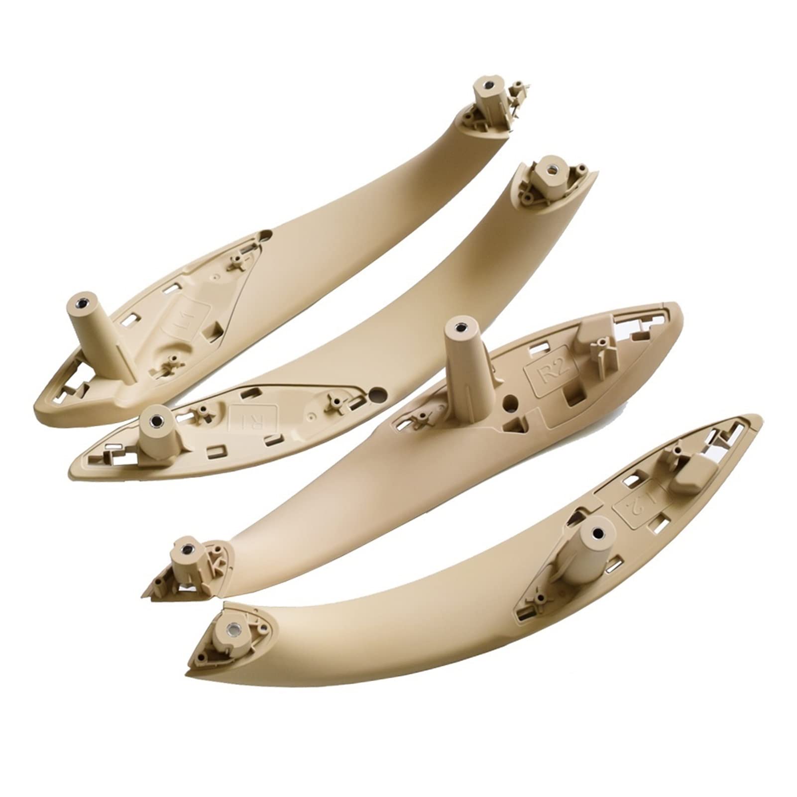 Clynex Schwarz Beige Carbon Faser Vorne Hinten Links/Rechts Auto Innen Tür Pull Griff Abdeckung, for, for F30 F80 F31 F32 F33 F35 Auto-Innentürgriff(Beige-4pcs) von Clynex