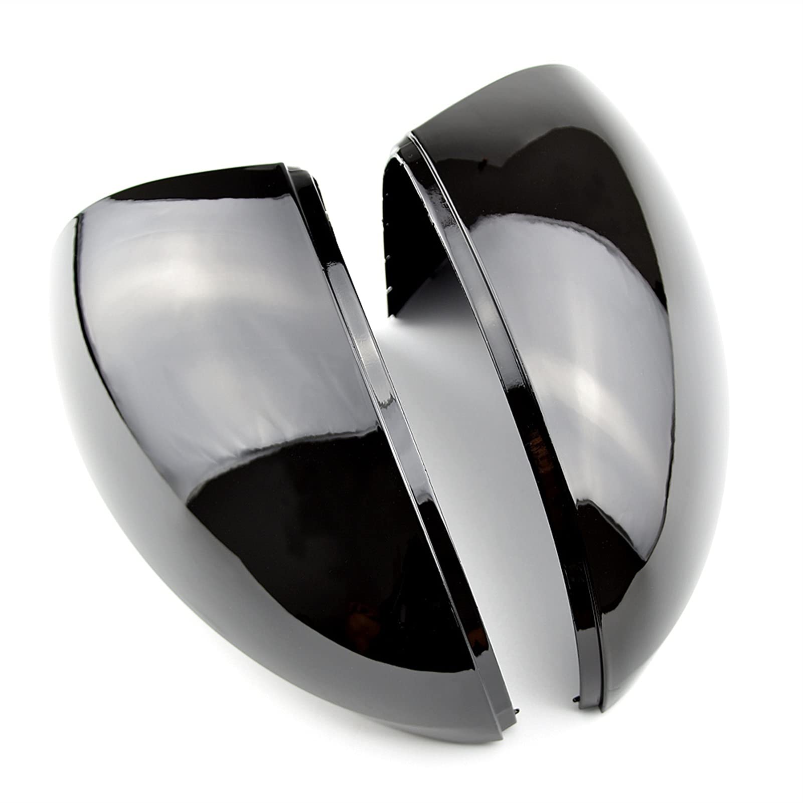 Clynex Side Door Mirror Rearview Cover Trim, for VW, for VW, for, 2008 2009 2010 2011 2012 2013 2014 2015 ABS Bright Black Auto-Außenspiegelabdeckung(Bright Black) von Clynex