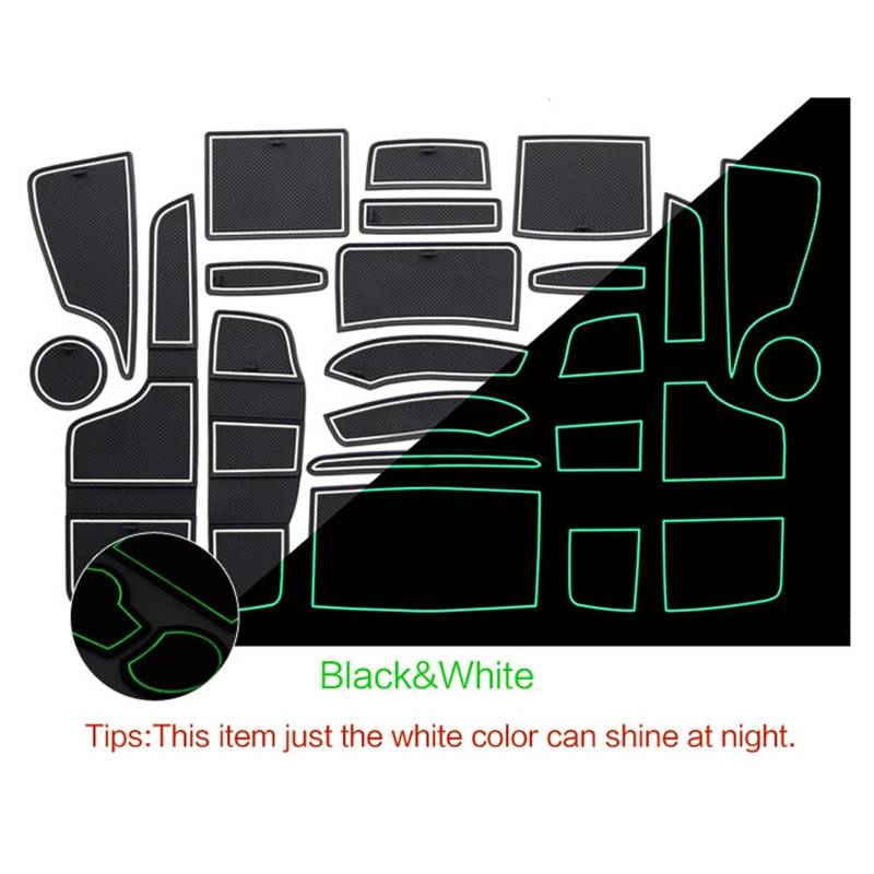 Clynex Staubdichtes Pad for Türnuten, for, for Ford, for Ranger P375 2015~2021 2016 Gummi-Antirutschmatte Getränkehalter Aufbewahrungstürschlitzaufkleber Autoteppich Anti-Rutsch-Matte für das Armatur von Clynex