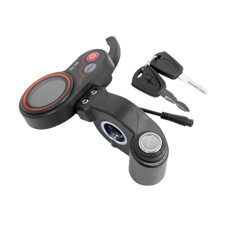 Clynex ZQ-100 Kilometerzähler, 6-poliges Armaturenbrett, for Drossel-Elektroroller, LED-Anzeigeinstrument mit Tasten zur Geschwindigkeitsverstellung, Zubehör Elektroroller-Display von Clynex