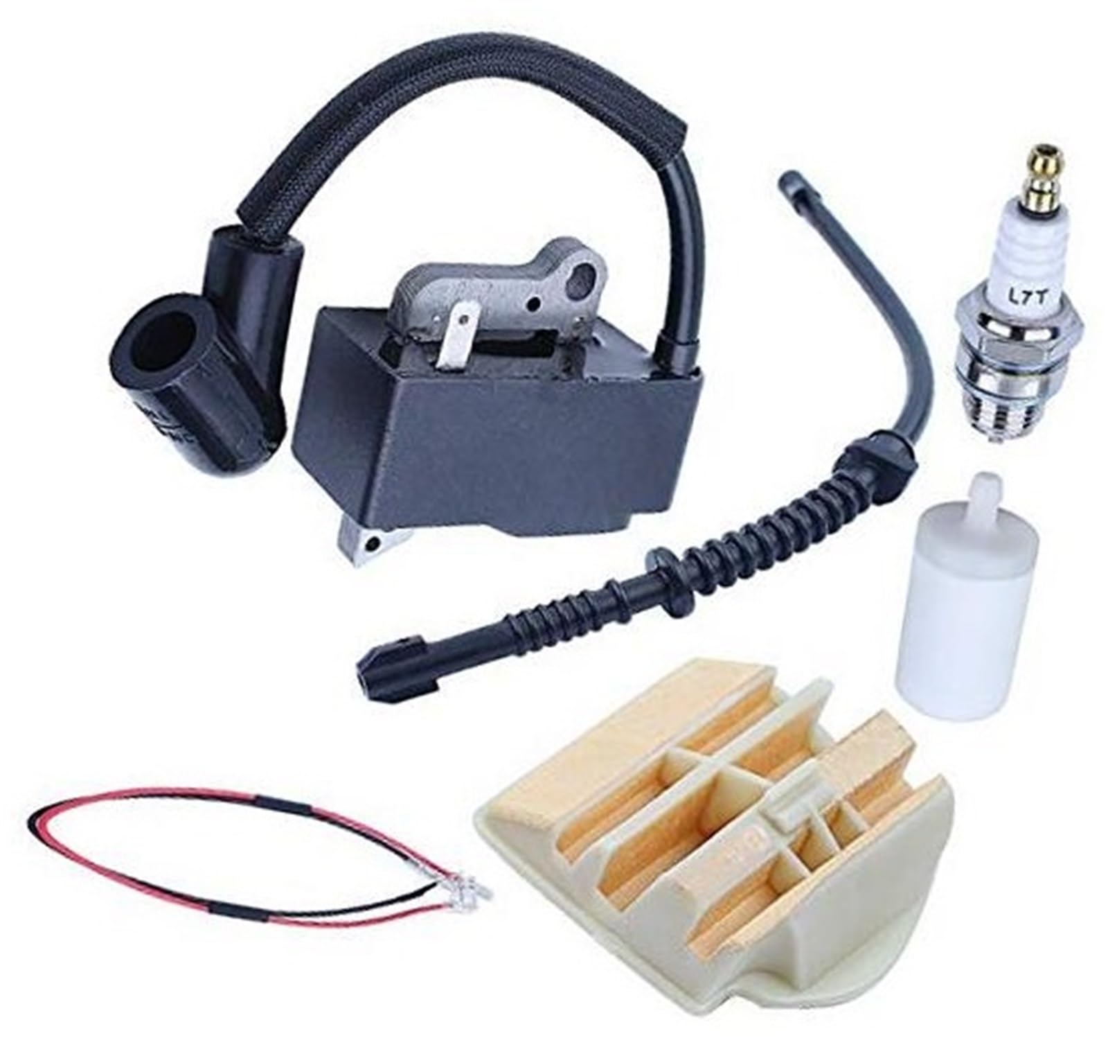 Clynex Zündspule, Luftfilter, Kraftstoffleitungssatz, for Husqvarna, 445 450 445E 450E Kettensäge 573935702 544080803 Zündspule für Rasenmäher Clynex Zündspule, Luftfilter, Kraftstoffleitungssatz, for Husqvarna, 445 450 445E 450E Kettensäge 573935702 544080803 Zündspule für Rasenmäher von Clynex
