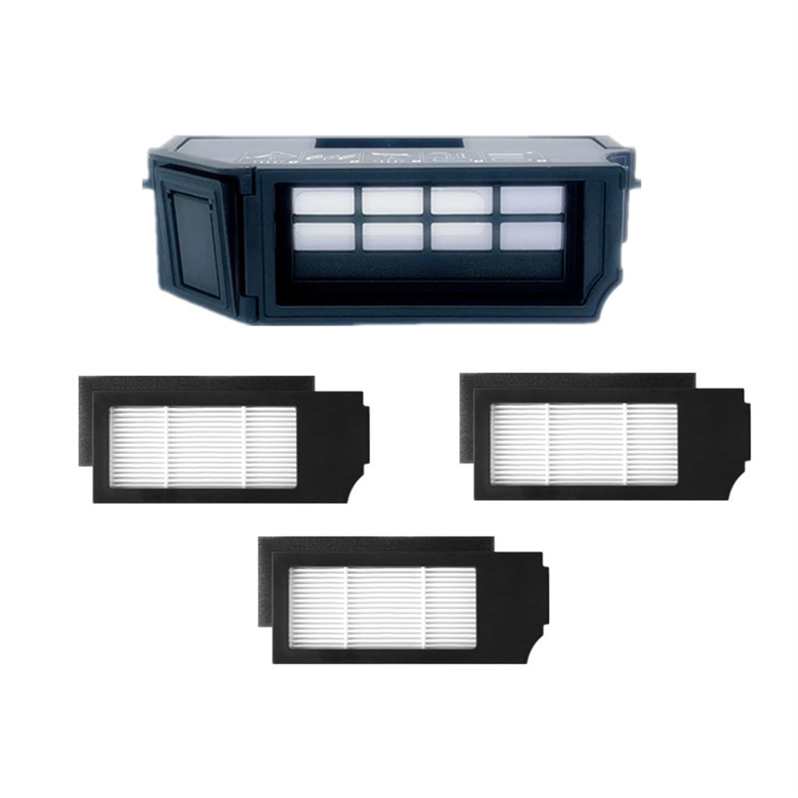 Clynex for Ecovacs DEEBOT X1 Omni Staubbehälter HEPA-Filter T10 Omni Dirt Collection Roboter-staubsauger Ersatz Zubehör Teile Staubbox Staubsauger-Staubbehälter(Dustbin add 3Filters) von Clynex