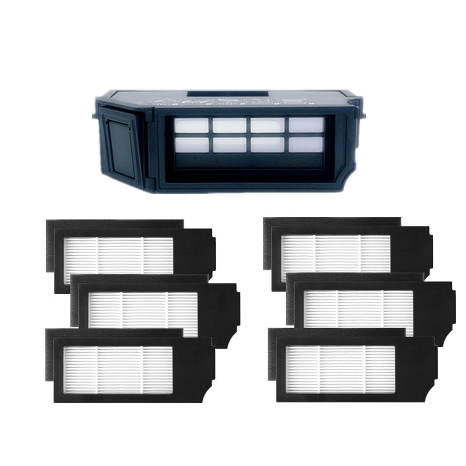 Clynex for Ecovacs DEEBOT X1 Omni Staubbehälter HEPA-Filter T10 Omni Dirt Collection Roboter-staubsauger Ersatz Zubehör Teile Staubbox Staubsauger-Staubbehälter(Dustbin add 6Filters) von Clynex