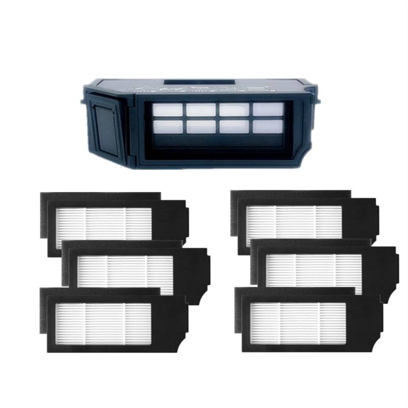Clynex for Ecovacs DEEBOT X1 Omni Staubbehälter HEPA-Filter T10 Omni Dirt Collection Roboter-staubsauger Ersatz Zubehör Teile Staubbox Staubsauger-Staubbehälter(Dustbin add 6Filters) von Clynex