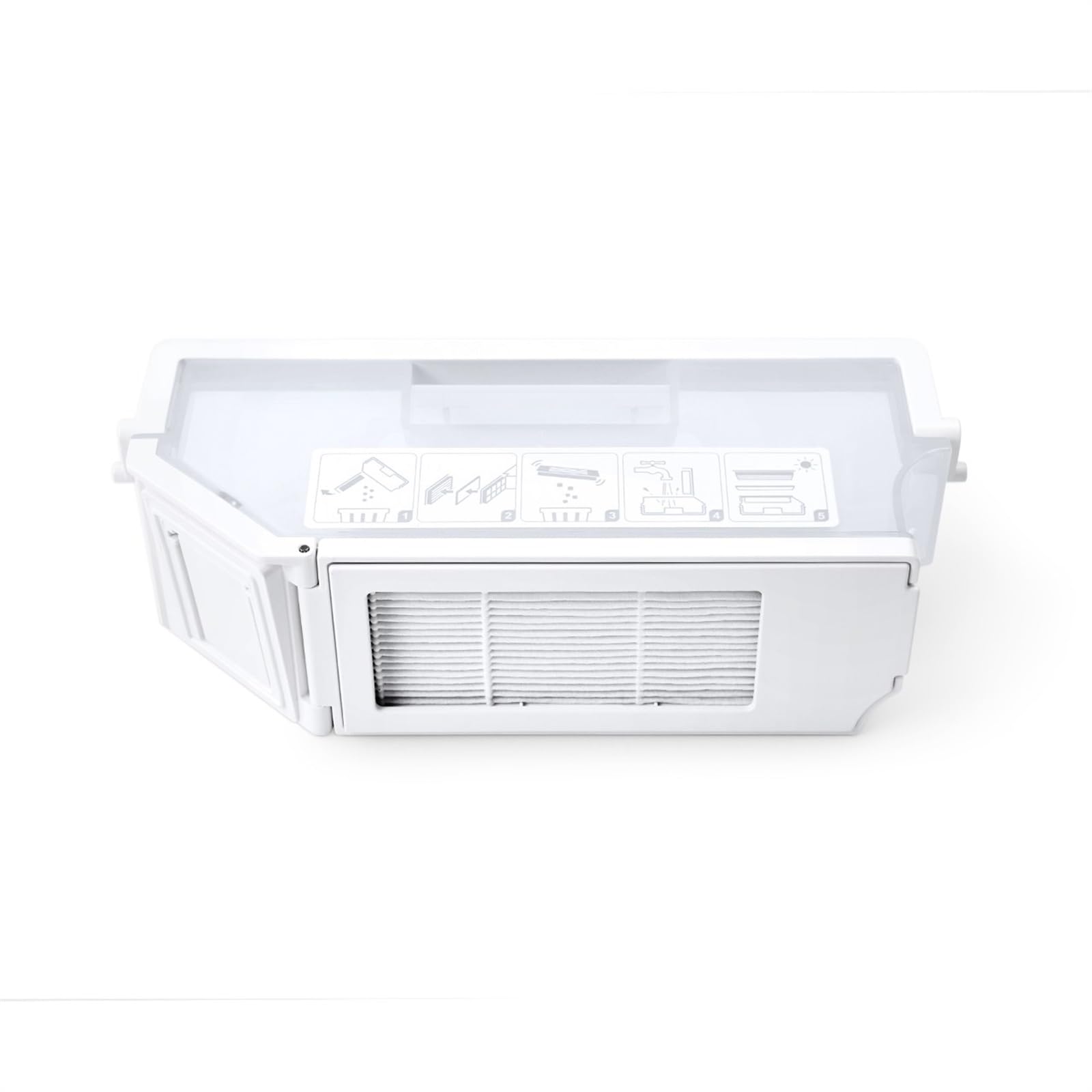 Clynex for Ecovacs DEEBOT X1 Omni Staubbehälter HEPA-Filter T10 Omni Dirt Collection Roboter-staubsauger Ersatz Zubehör Teile Staubbox Staubsauger-Staubbehälter(White Bin add Filter) von Clynex