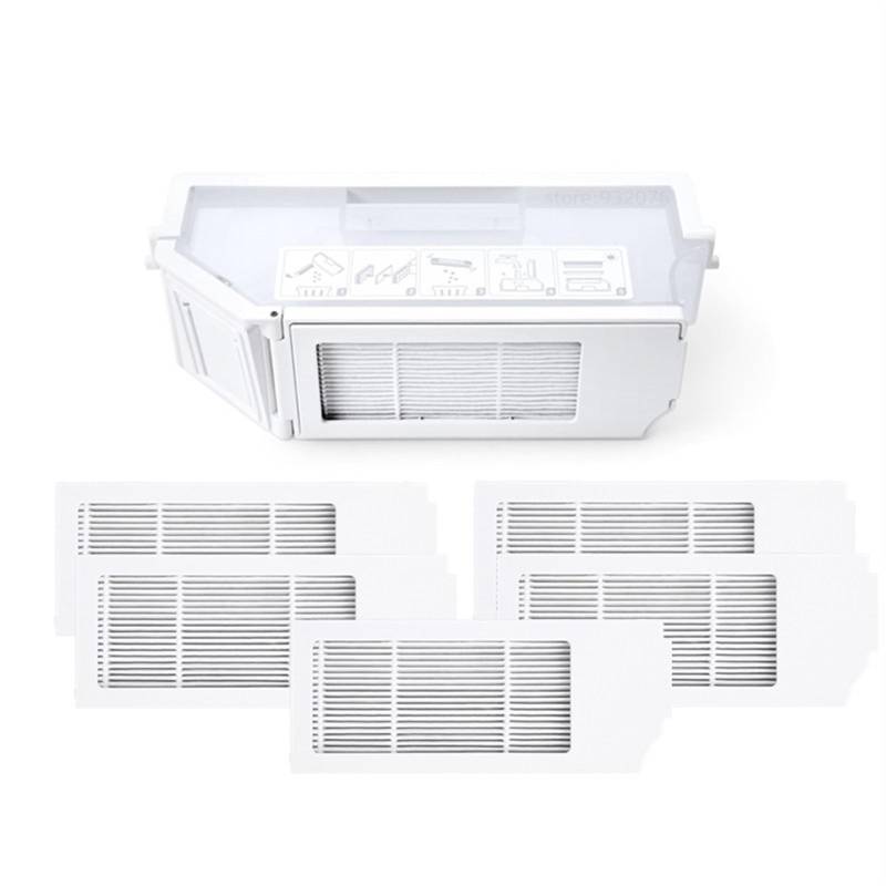 Clynex for Ecovacs DEEBOT X1 T10 Omni Staub Box HEPA-Filter Schmutz Sammlung Roboter Staubsauger Ersatzteile Mülleimer Staubsauger-Staubbehälter(Dustbin add 6Filters) von Clynex