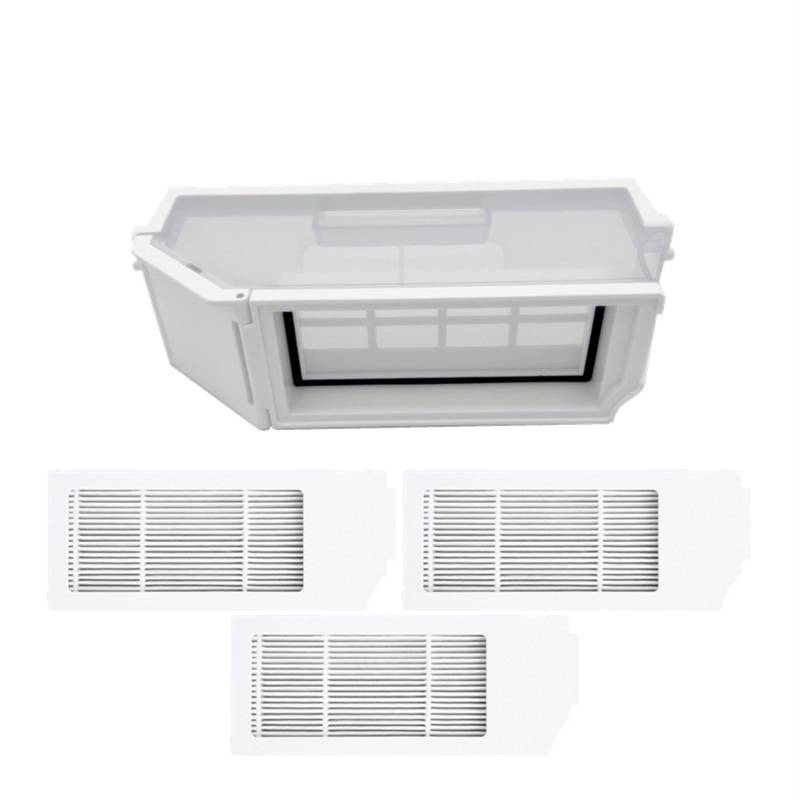 Clynex for Ecovacs DEEBOT X1 T10 Turbo Staub Box HEPA-Filter Schmutz Sammlung Roboter Staubsauger Ersatzteile Mülleimer Staubsauger-Staubbehälter(Dustbin add 3Filters) von Clynex