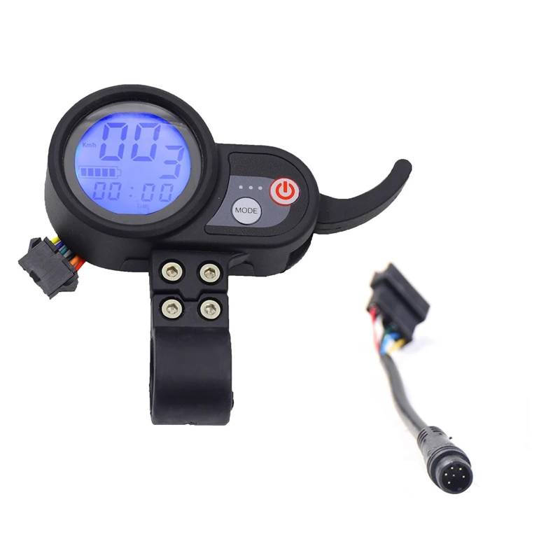 Clynex for JIPIN Bürstenlosen Controller 48V 25A 500W Motor Starter JP LCD Display Drossel Schalter, for Null, for 8 elektrische Roller Zubehör Elektroroller-Display(Blue Male) von Clynex