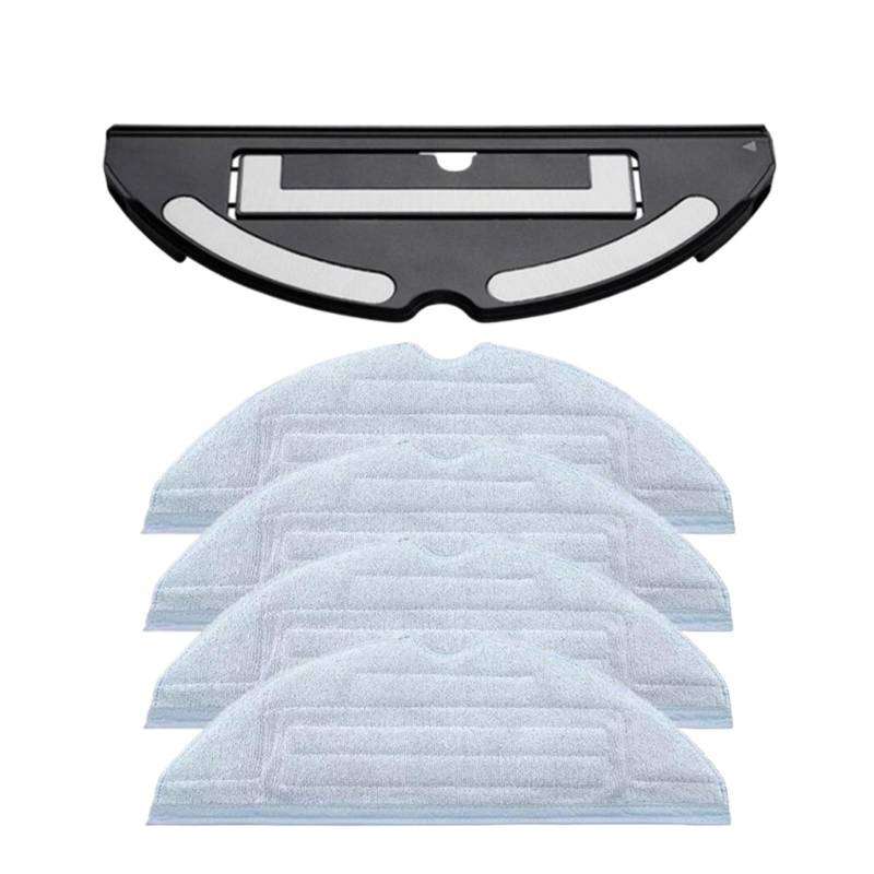 Clynex for Roborock, S7 Elektrisch gesteuerter Wassertank, Wischmopp, Tuchhalterung, Staubbox, Ersatzteile, Staubsaugerzubehör Staubsauger-Staubbehälter(Black Tray 4 mop) von Clynex