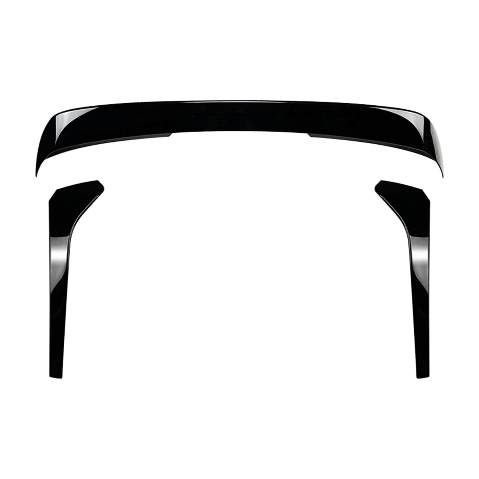 Clynex for Tiguan, for MK2 2017 2018 2019–2023 Rline Heckkoffer-Dachspoilerflügel + Heckfenster-Seitensplitter-Abdeckungs-Zierlippen-Set(Glossy Black) von Clynex