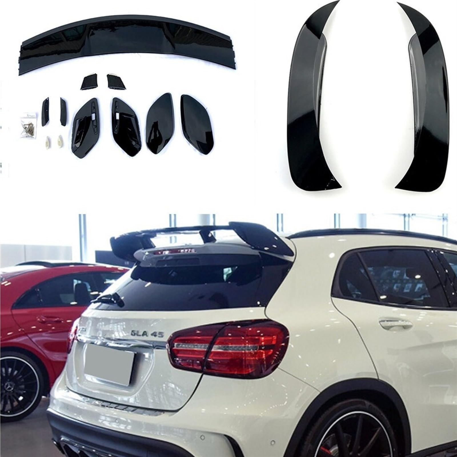 Clynex for X156 GLA-Klasse GLA250 45 AMG Auto Heckspoiler Stamm Fenster Dach Flügel + Seite Splitter Canard Air Vent Abdeckung Trim Clynex for X156 GLA-Klasse GLA250 45 AMG Auto Heckspoiler Stamm Fenster Dach Flügel + Seite Splitter Canard Air Vent Abdeckung Trim von Clynex