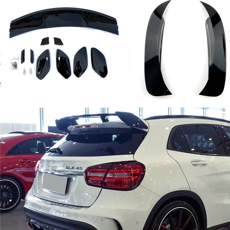 Clynex for X156 GLA-Klasse GLA250 45 AMG Auto Heckspoiler Stamm Fenster Dach Flügel + Seite Splitter Canard Air Vent Abdeckung Trim von Clynex