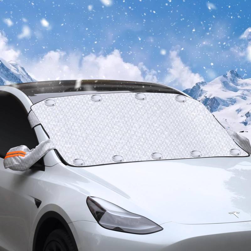 Cnornus Auto Sonnenschutz Auto Windscreen Cover Sun Protection Car für Frontscheibe Sun 5 lagige Verdickung with 9 Magnets Against UV, Snow, High Temperature, Ice, Frost, Dust, Suitable for Most Cars von Cnornus