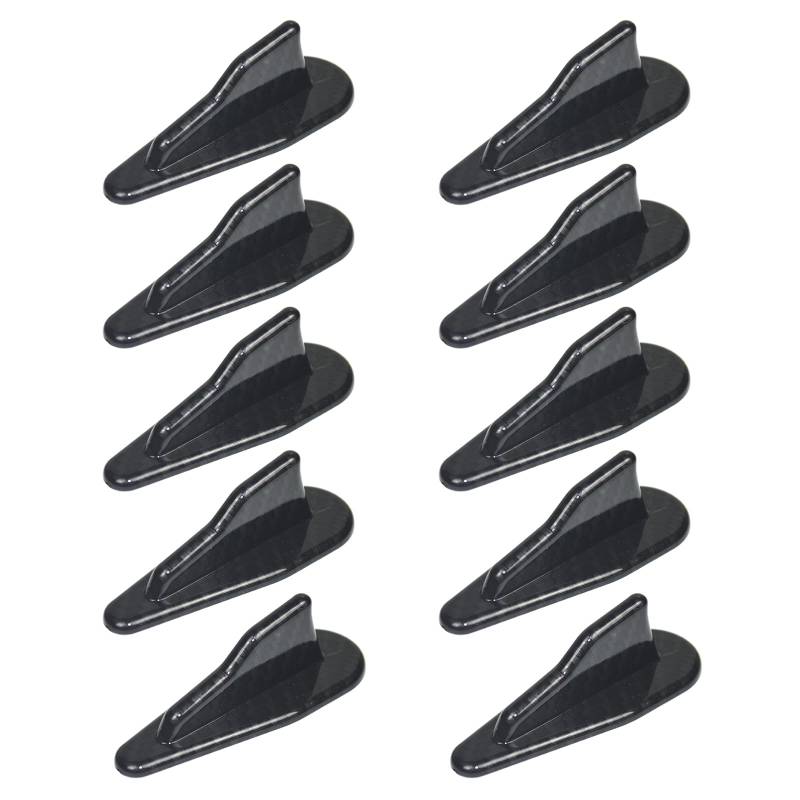10pcs Diffusor Fischflossen Fischflossen Spoiler Diffusor Spoiler Dachflügel Luft Wirbelgeneratoren Plastikdachdekorationen von Cnrfeoap