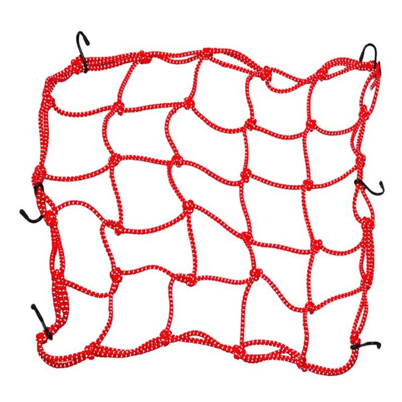 Cargo Netz Für Motorradhelmet 16 "x16 Elasticbungee Net Speicher Mit 6 Haken Mesh Gepäckbändern Tasche von Cnrfeoap