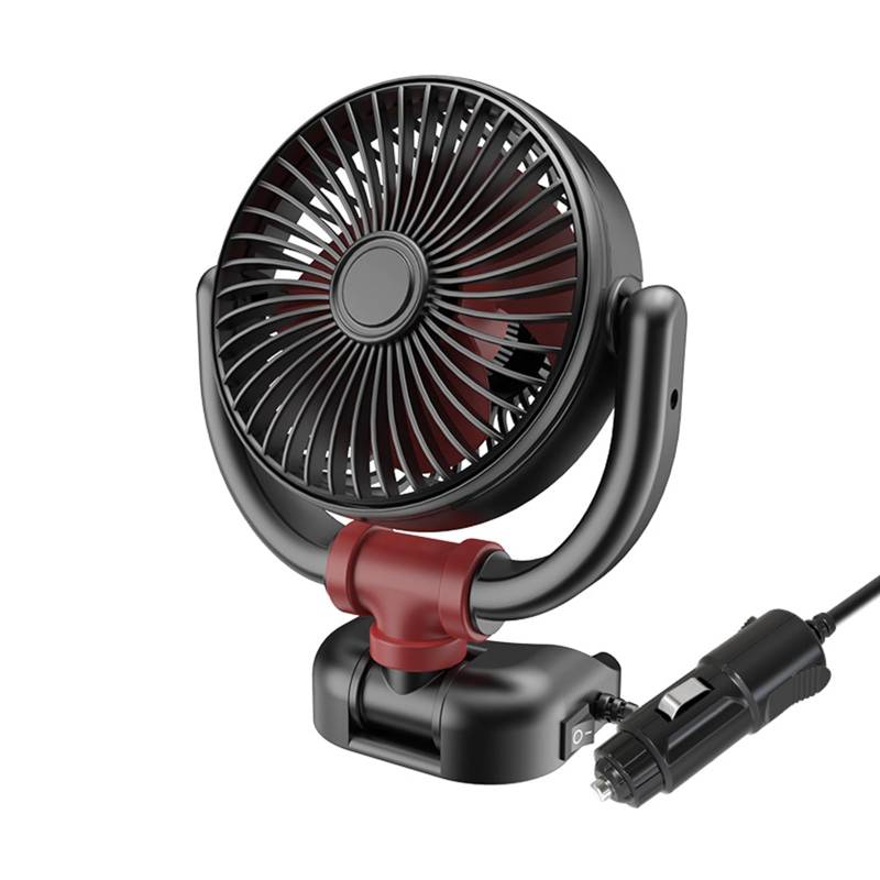 Cnrfeoap Autoventilator USB/12 V/24 V Lüfter Für Auto Mit 2 Geschwindigkeits -360 Grad Rotatable Double Head Lüfter Starker Elektro Autoventilator von Cnrfeoap