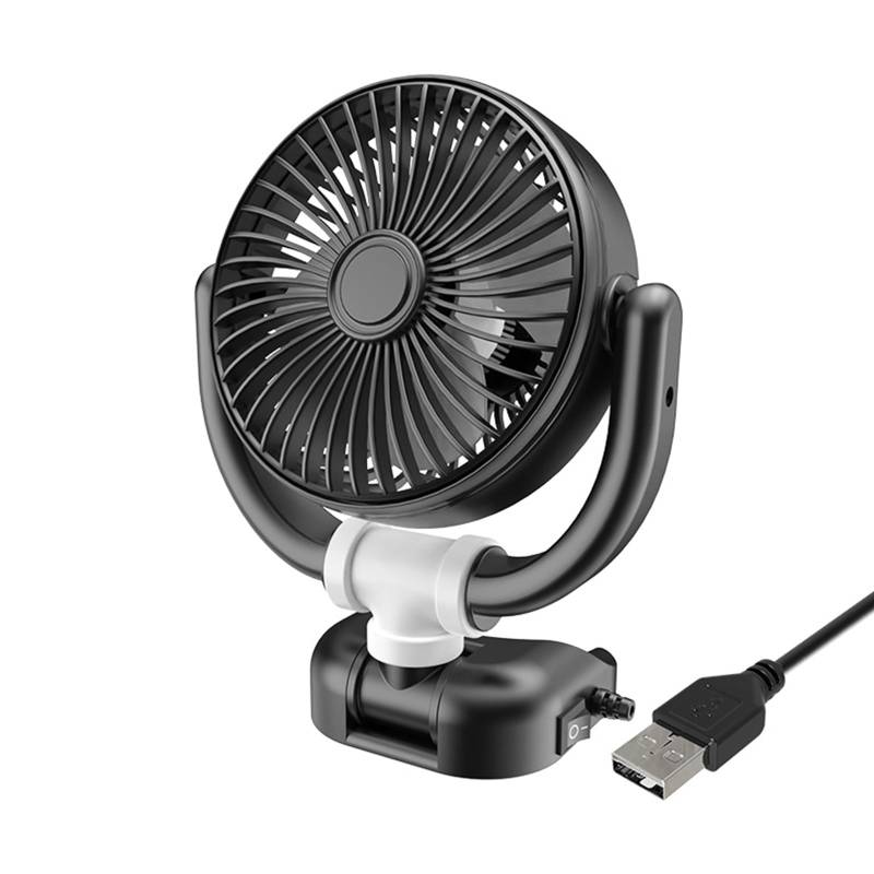 Cnrfeoap Autoventilator USB/12 V/24 V Lüfter Für Auto Mit 2 Geschwindigkeits -360 Grad Rotatable Double Head Lüfter Starker Elektro Autoventilator von Cnrfeoap