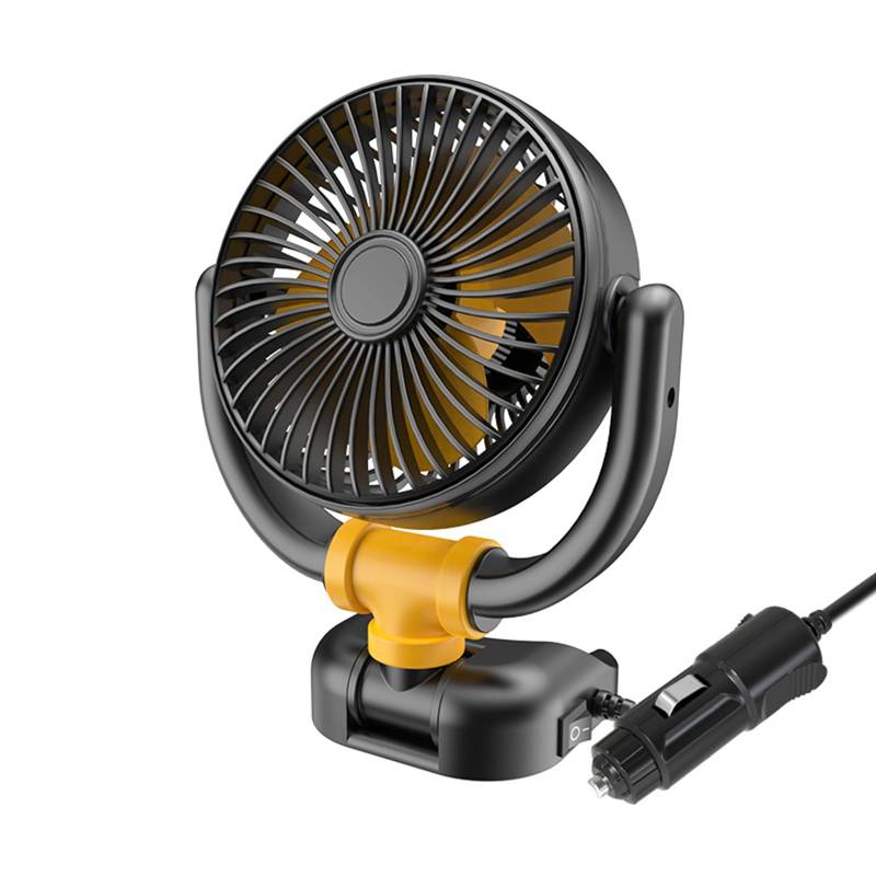 Cnrfeoap Autoventilator USB/12 V/24 V Lüfter Für Auto Mit 2 Geschwindigkeits -360 Grad Rotatable Double Head Lüfter Starker Elektro Autoventilator von Cnrfeoap
