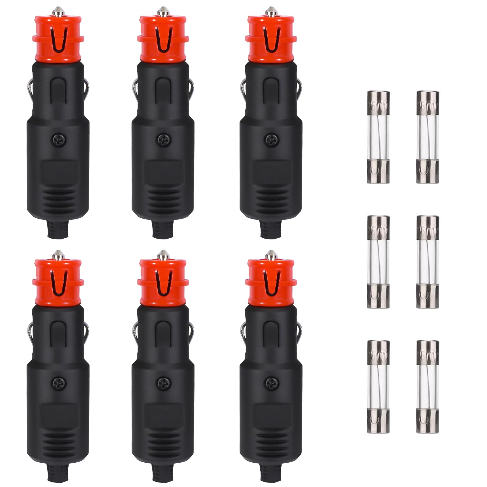 CoKeeSun 6 Stück zigarettenanzünder stecker Auto, 12v stecker mit 8A Sicherung*6, kfz stecker 12v-24v für Auto LKW PKW Motorrad Kühlbox Navi Handstaubsauger CoKeeSun 6 Stück zigarettenanzünder stecker Auto, 12v stecker mit 8A Sicherung*6, kfz stecker 12v-24v für Auto LKW PKW Motorrad Kühlbox Navi Handstaubsauger von CoKeeSun